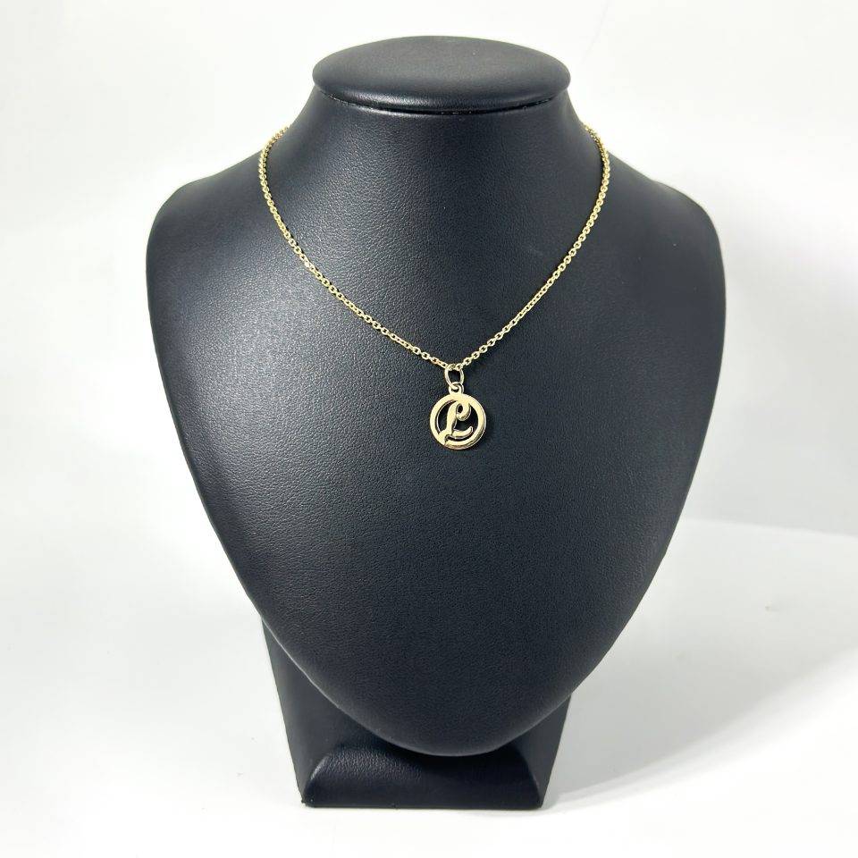 Lantisor cu initiala l din aur 14k