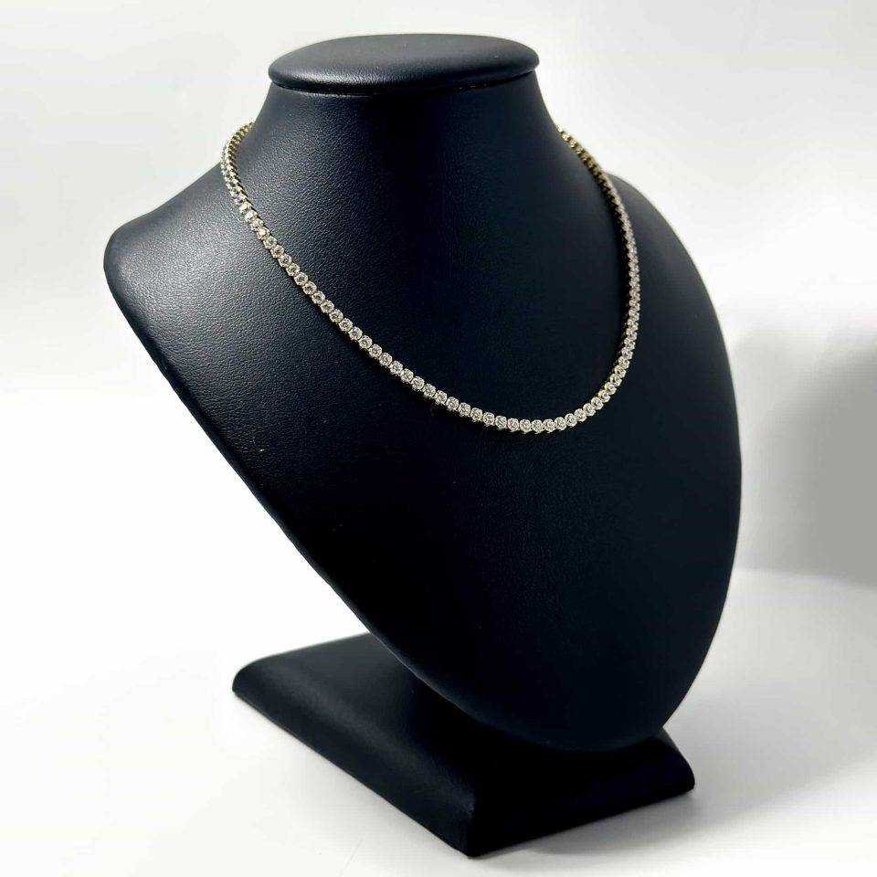 Colier tenis aur 14k cu pietre zirconiu