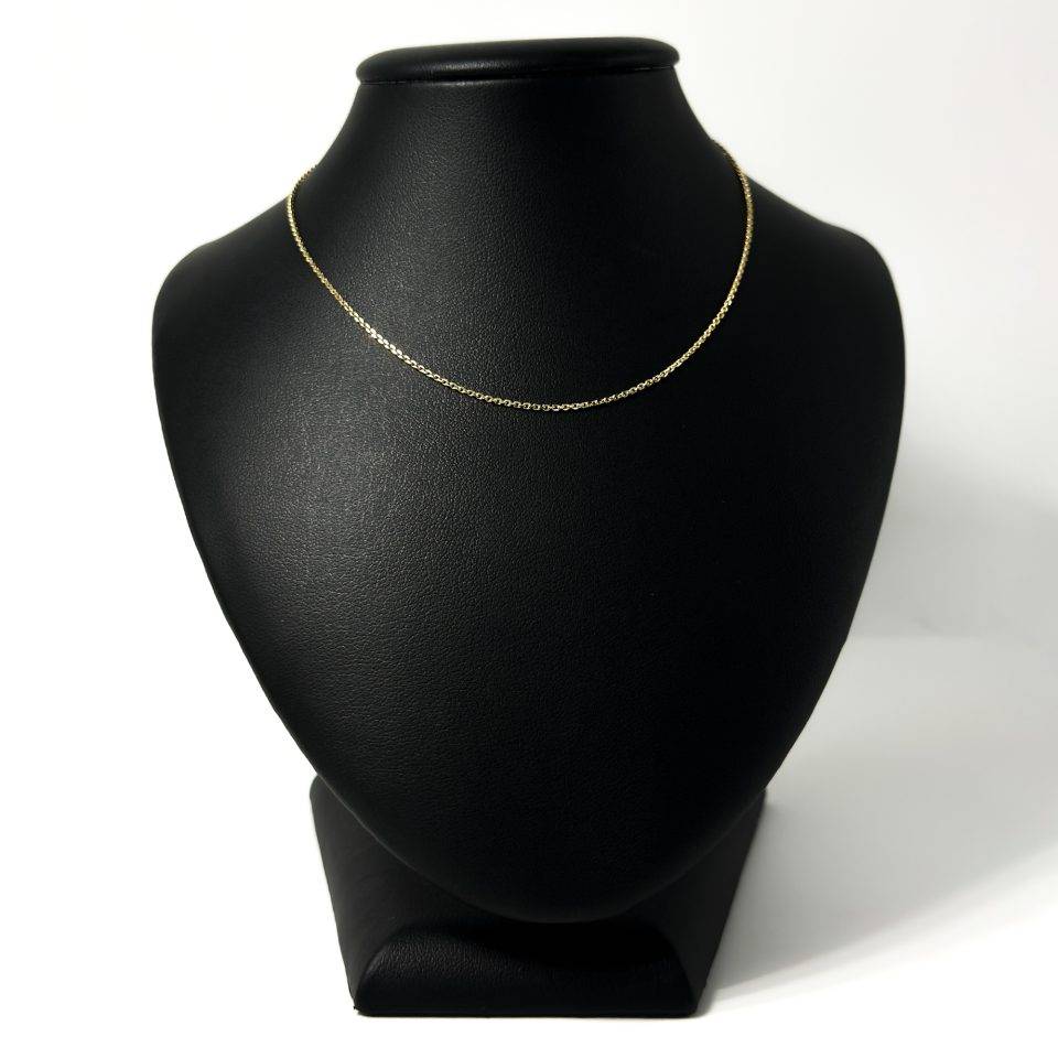 Lantisor aur simplu aur galben 14k