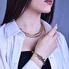 Bratara aur dama fixa Eclat aur galben 14k