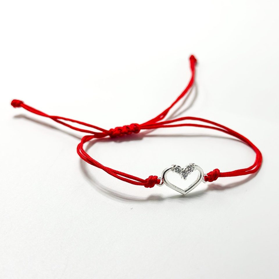 Bratara Snur, Model Inima – Argint – Pietre Zirconiu