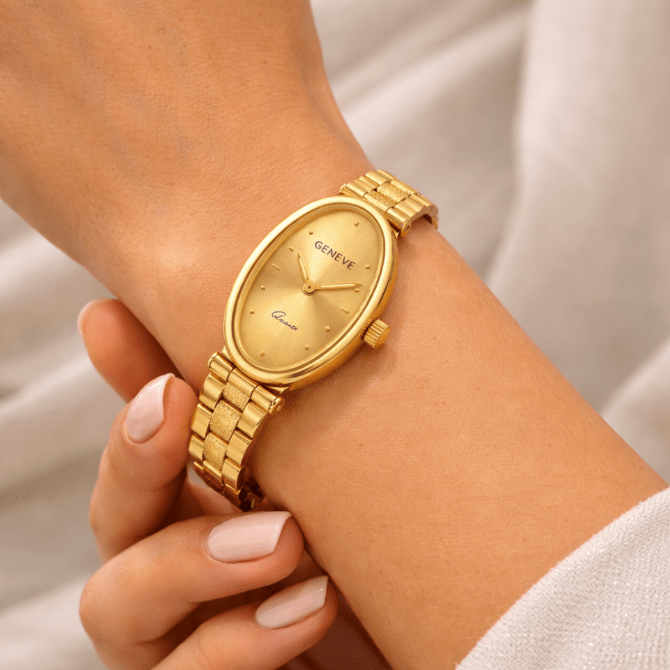 Ceas aur damă Geneve 14K – Model oval